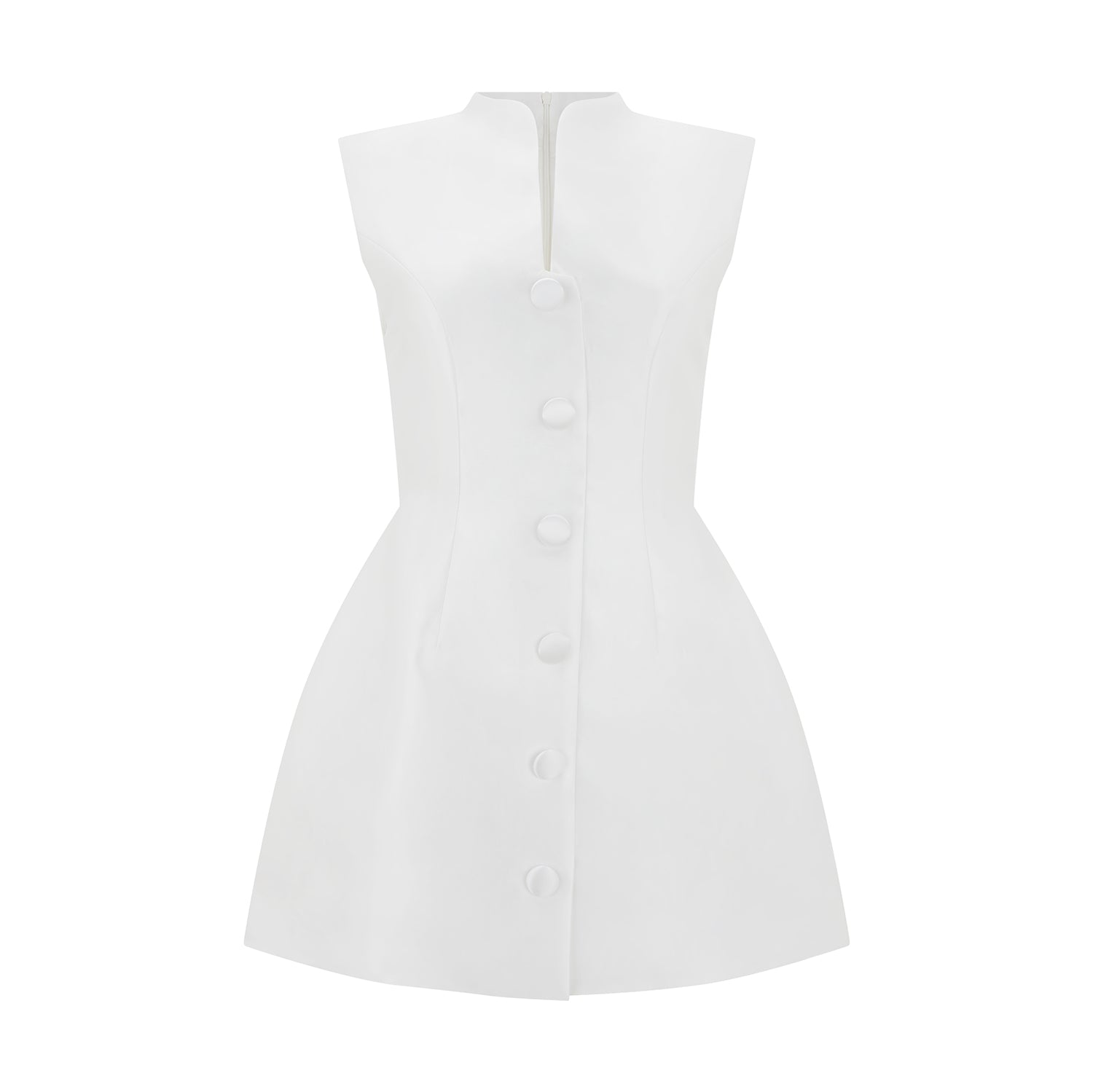 Satin Buttoned Mini Dress Odd Muse Satin Buttoned Mini Dress Odd Muse