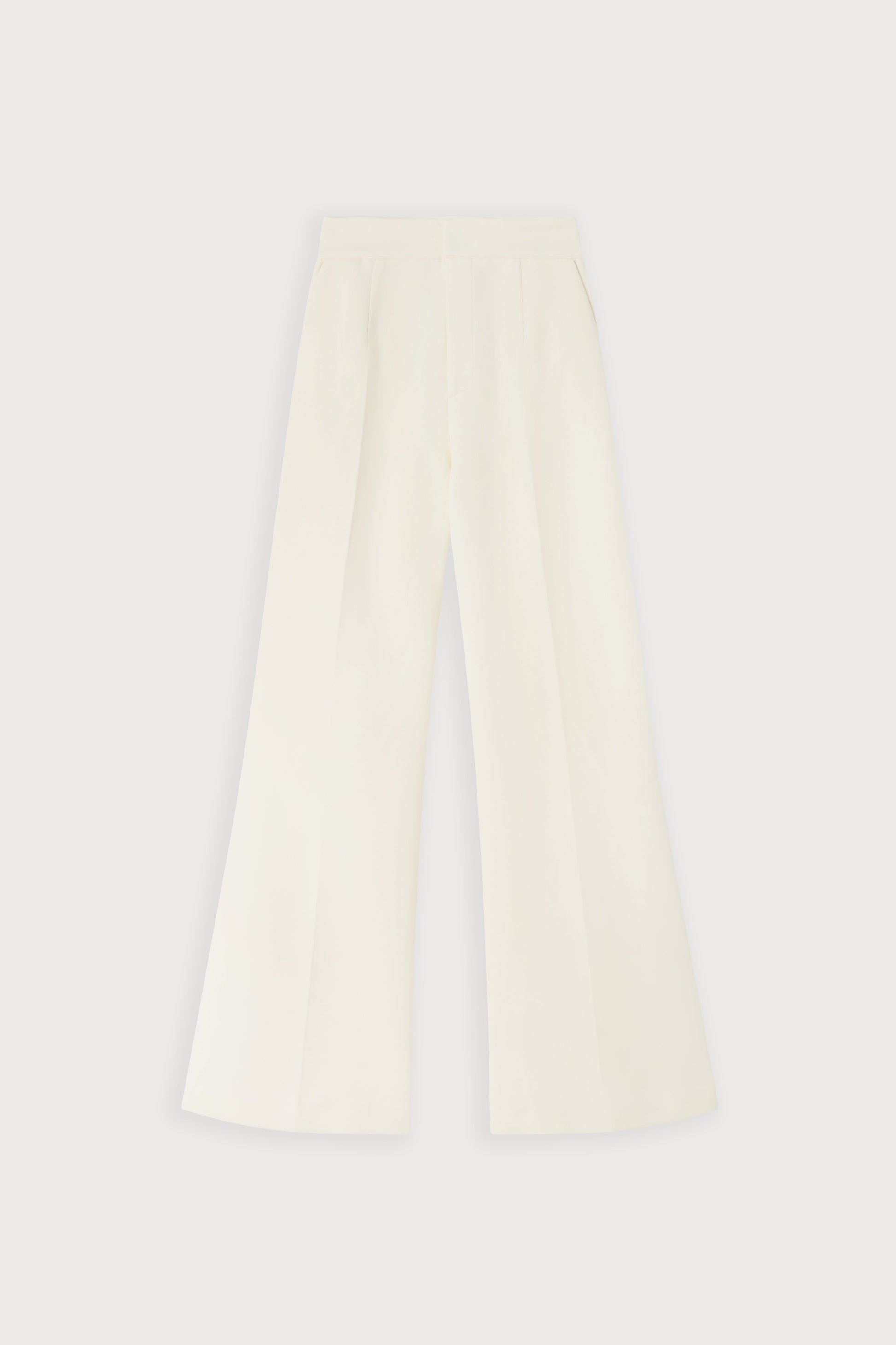Cotton Mix Structured Trousers