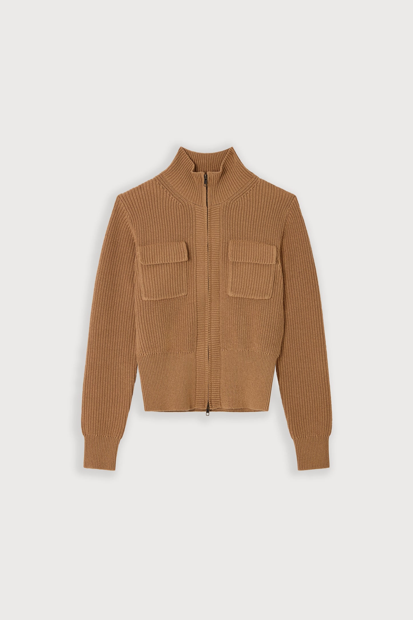 Cotton Zip Detail Cardigan