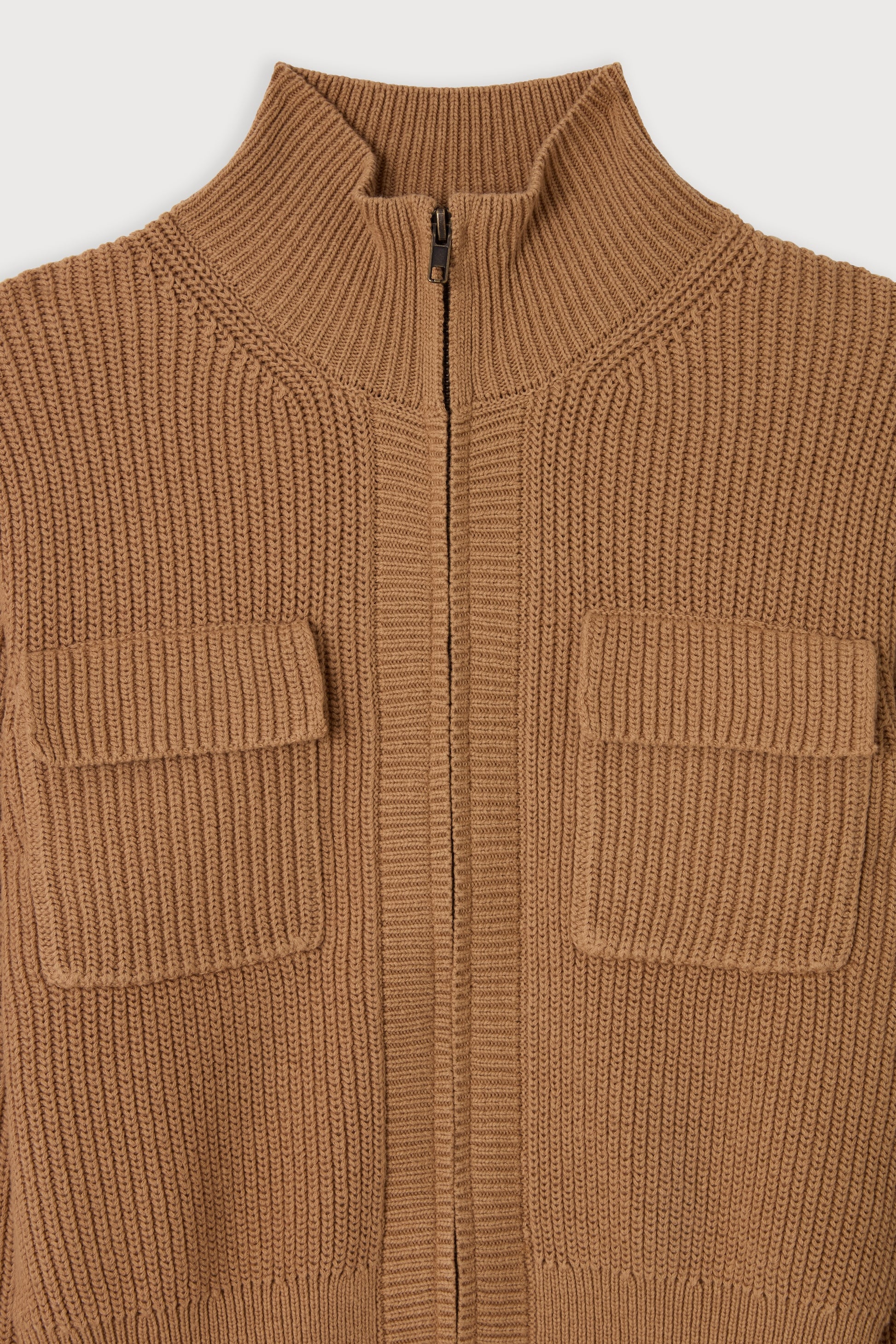 Cotton Zip Detail Cardigan