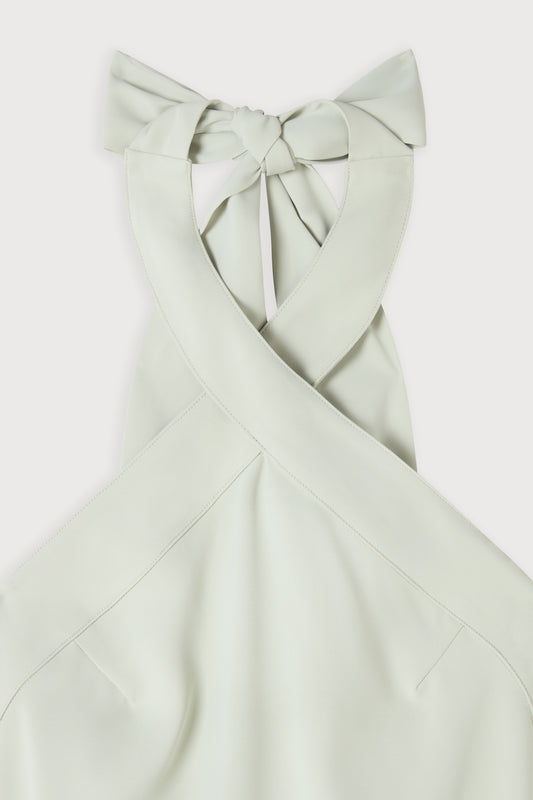 Cross Halter Neck Maxi Dress