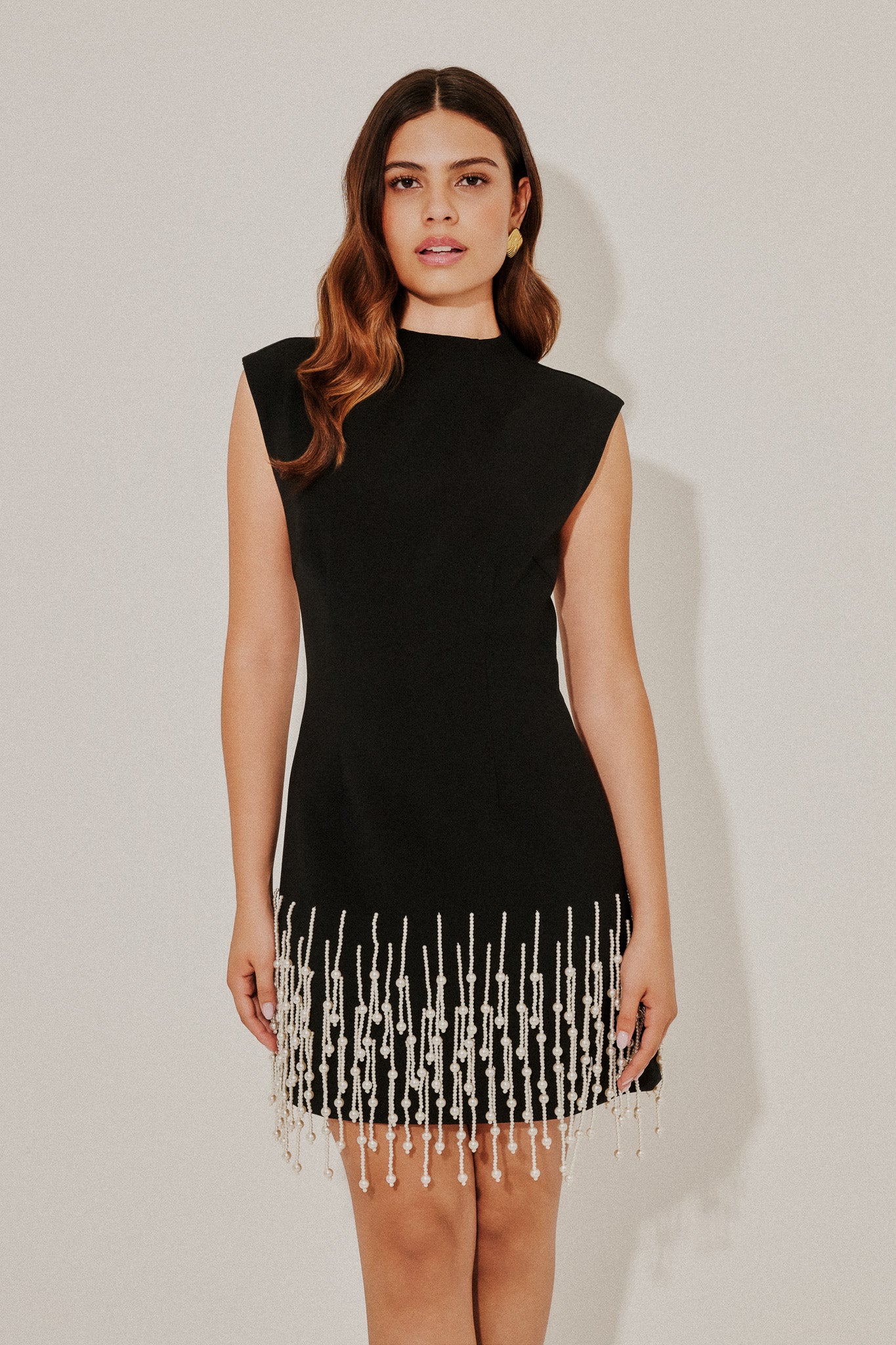 Sleeveless Pearl Drop Dress