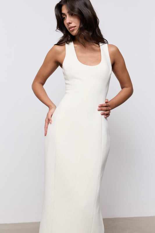 Cotton Mix Midi Dress