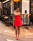 The Ultimate Muse Strapless Dress | Red