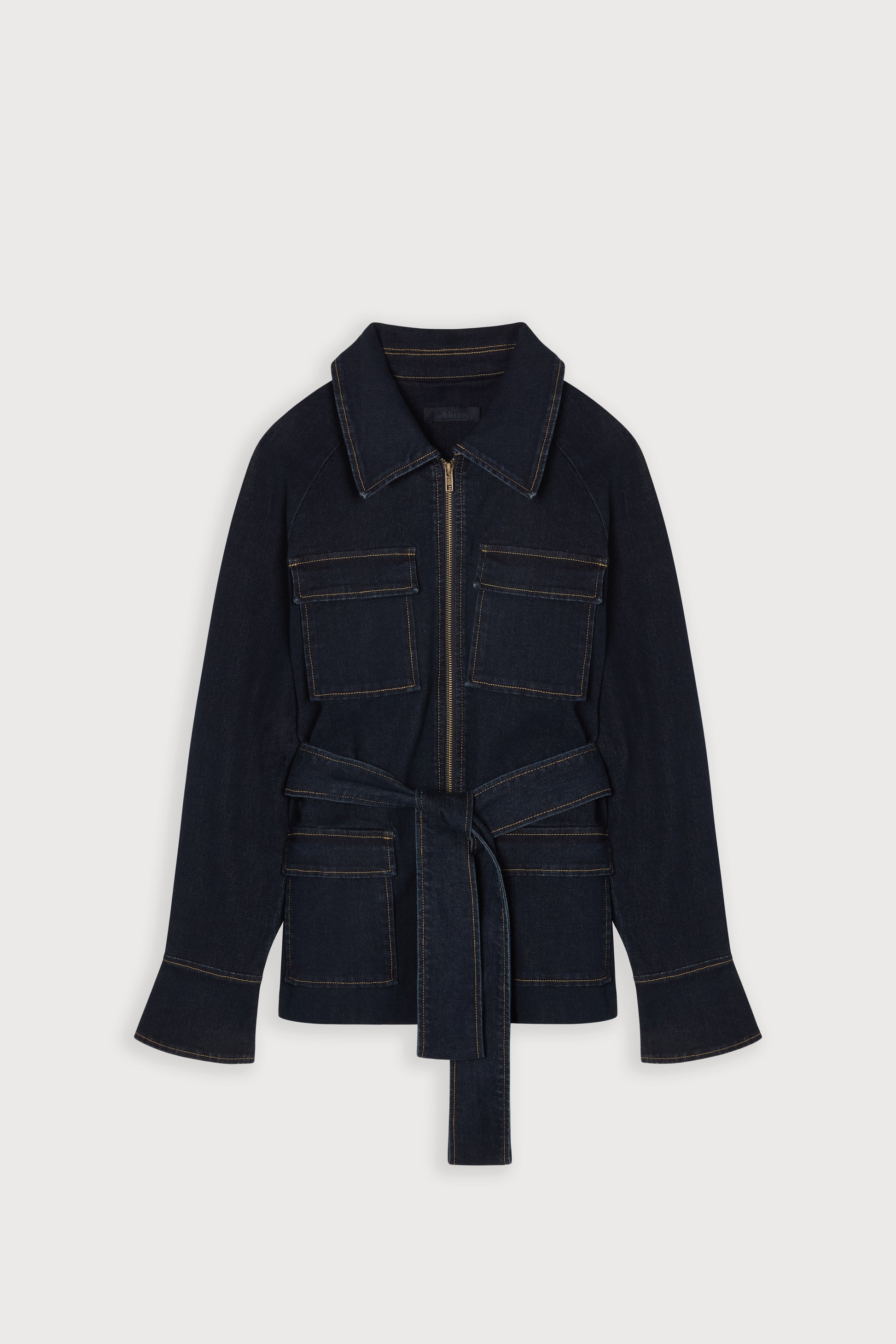Denim Funnel Neck Jacket