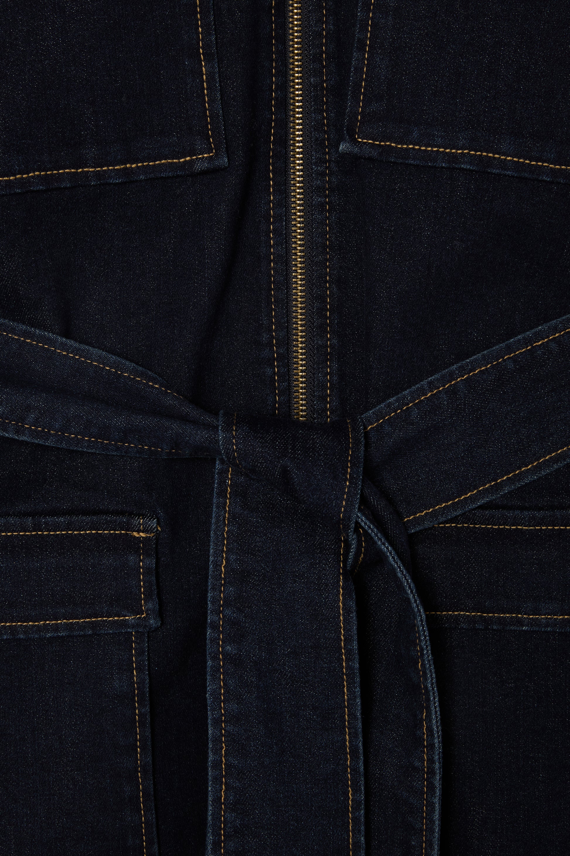 Denim Funnel Neck Jacket