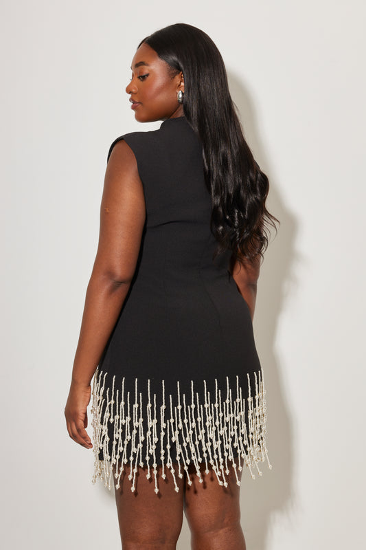 Sleeveless Pearl Drop Dress