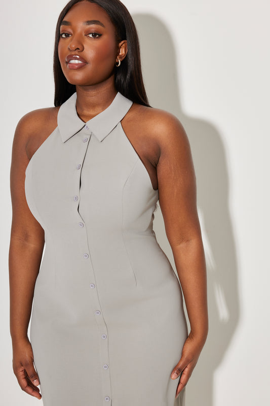 Collar Maxi Dress