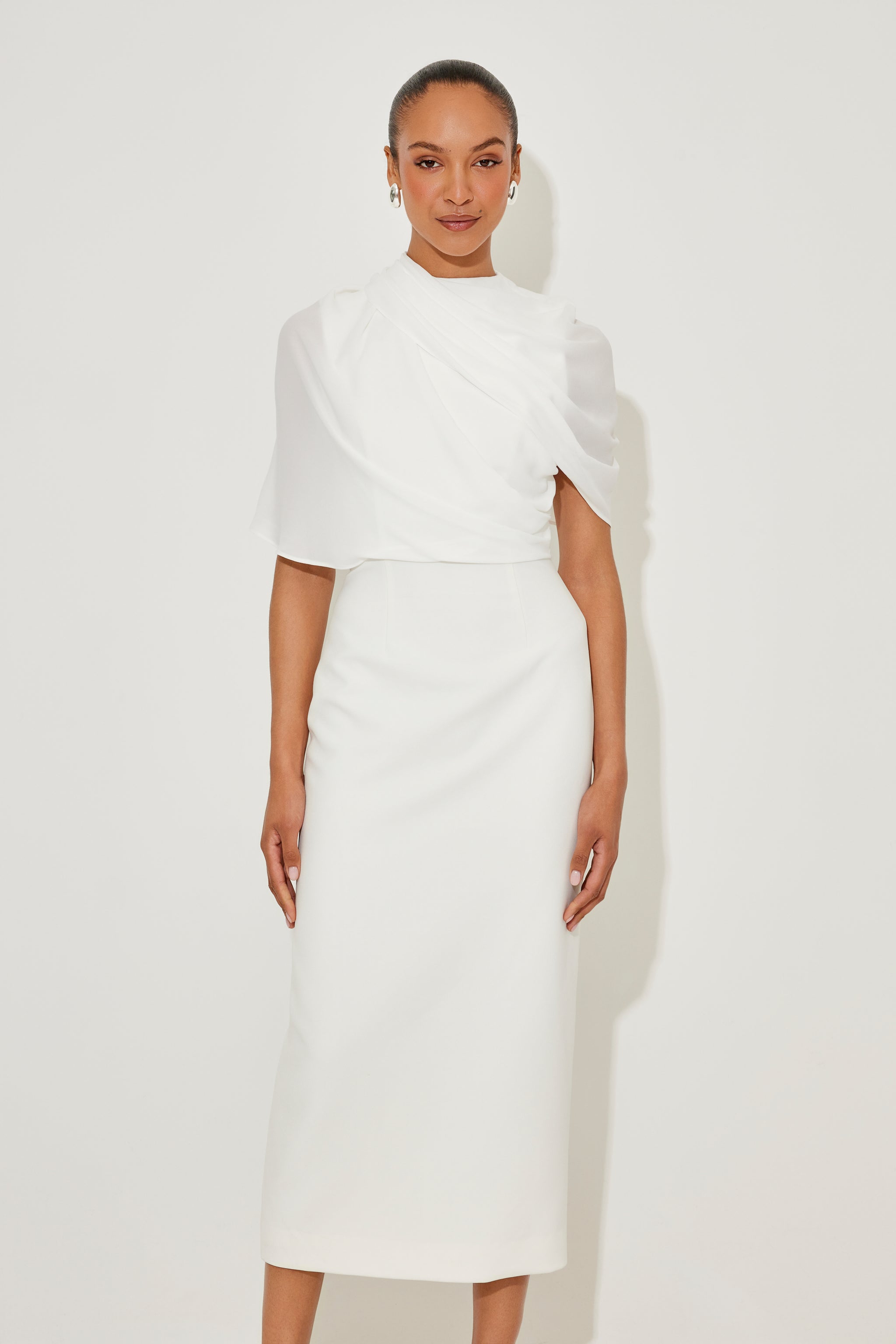 The Ultimate Muse Gathered Midi Dress