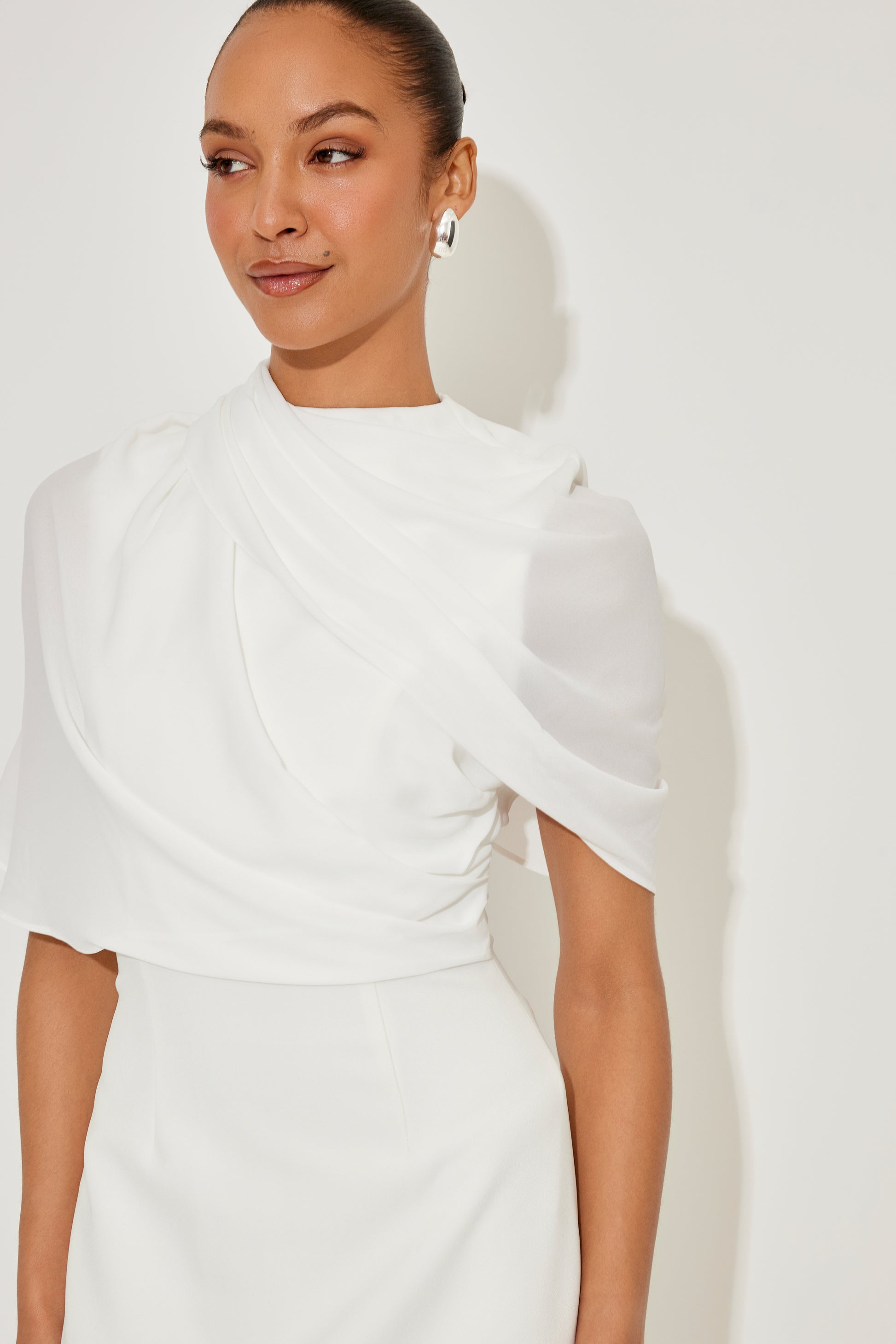 odd muse white midi dress Volume Midi Dress Odd Muse