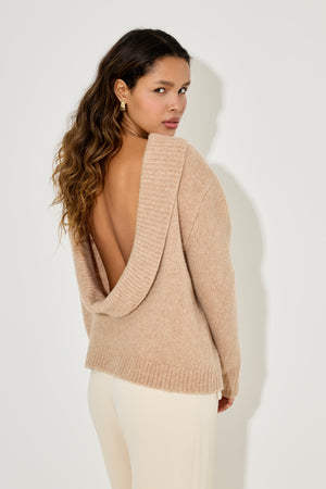 Wool Low Back Knitted Jumper