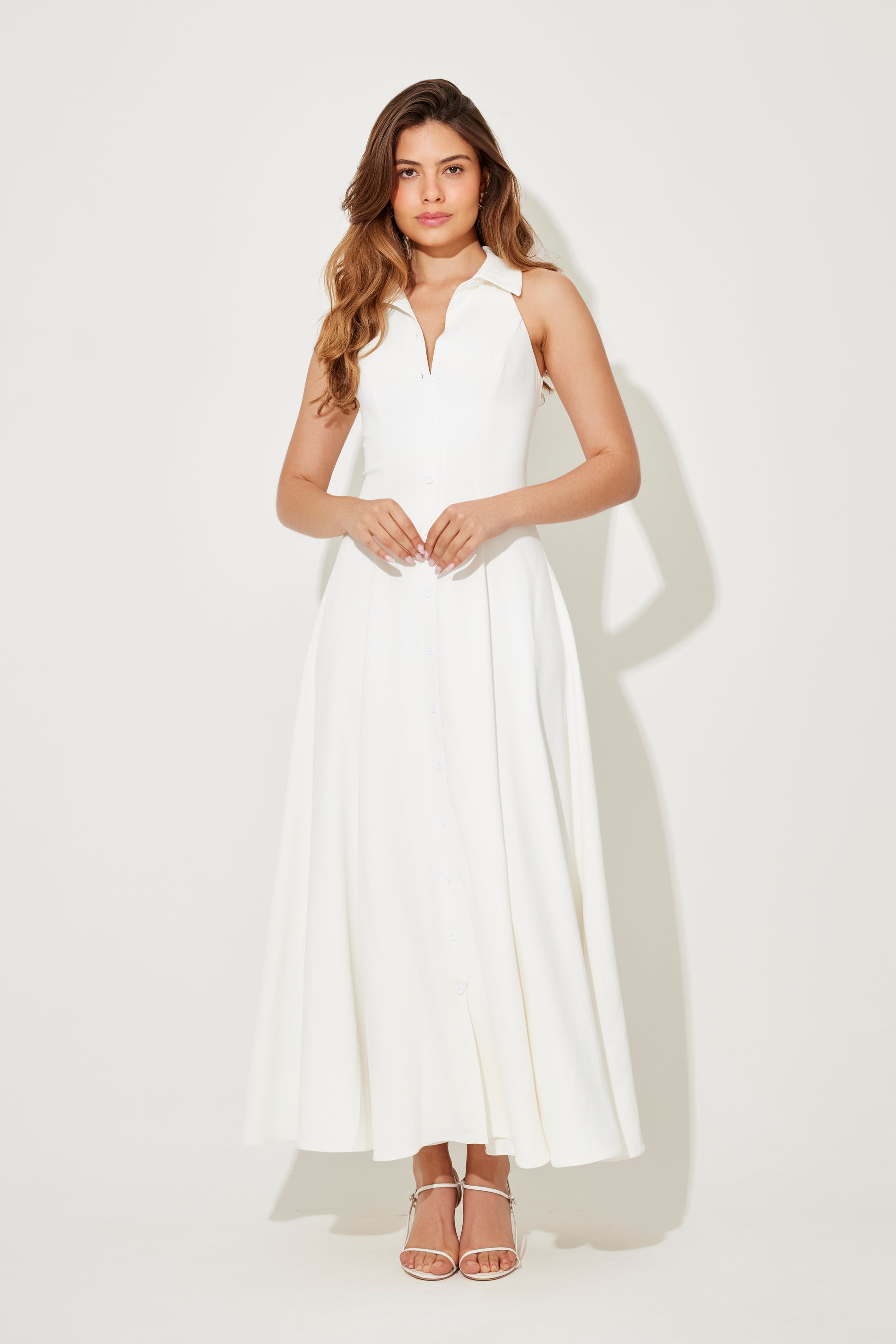 Flowy Collar Maxi Dress Odd Muse Flowy Collar Maxi Dress Odd Muse