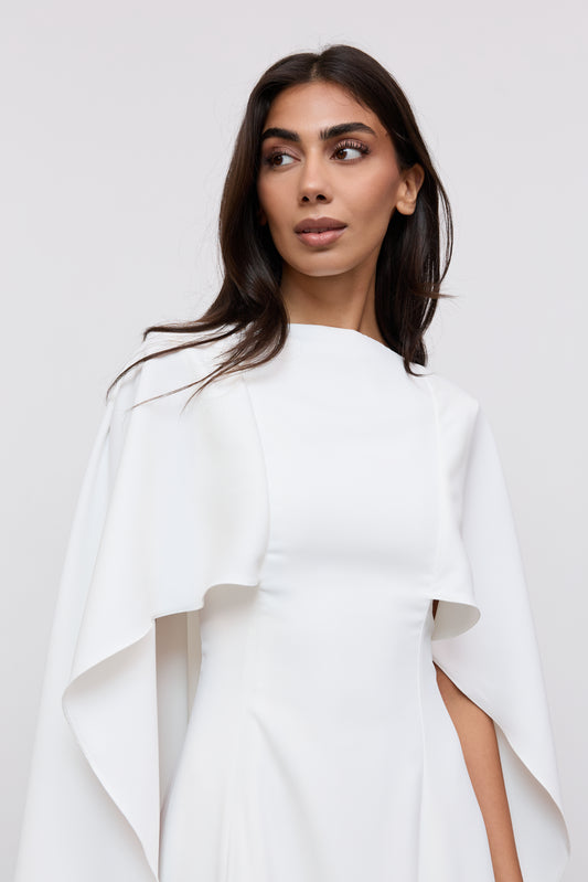 Cape Midi Dress