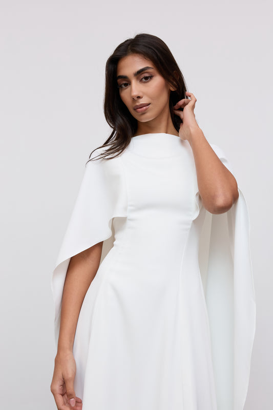 Cape Midi Dress