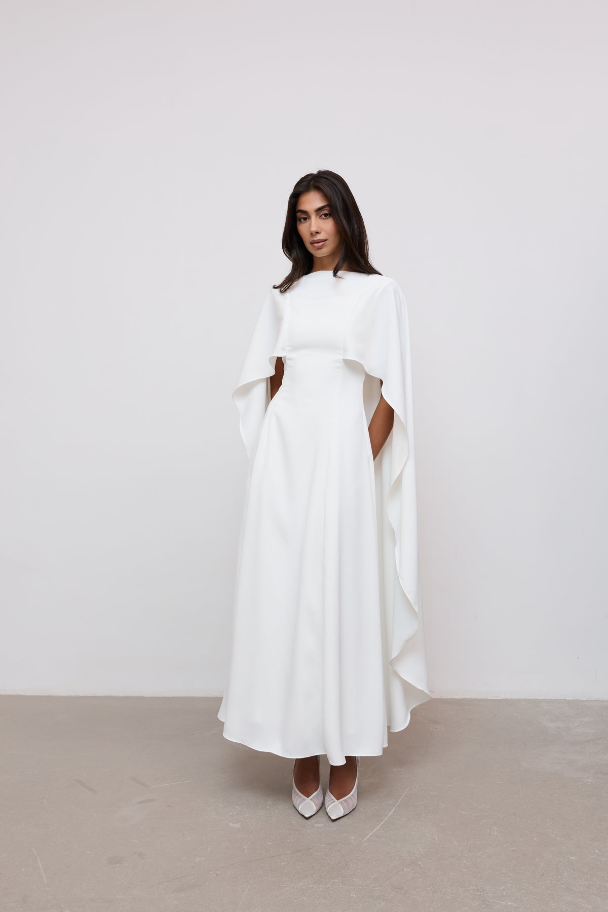 Cape Midi Dress