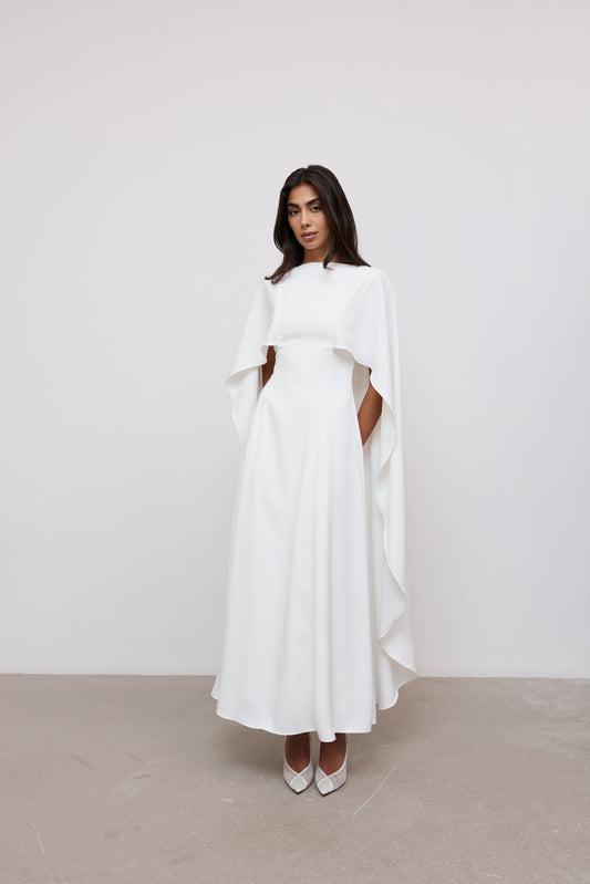 Cape Midi Dress