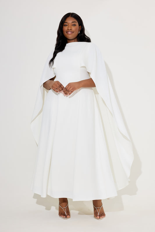 Cape Midi Dress