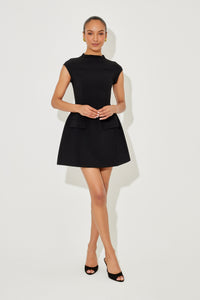 The Ultimate Muse Cap Sleeve Mini Dress | Black