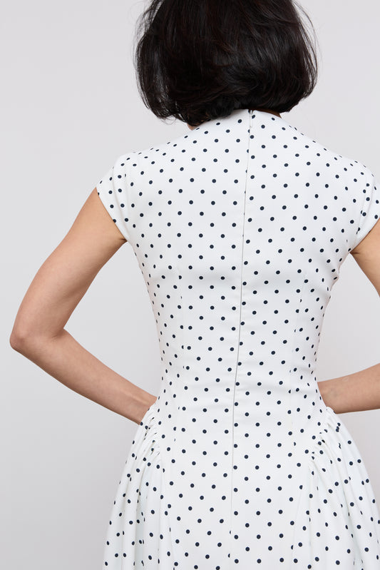 Cap Sleeve Gathered Midi Dress