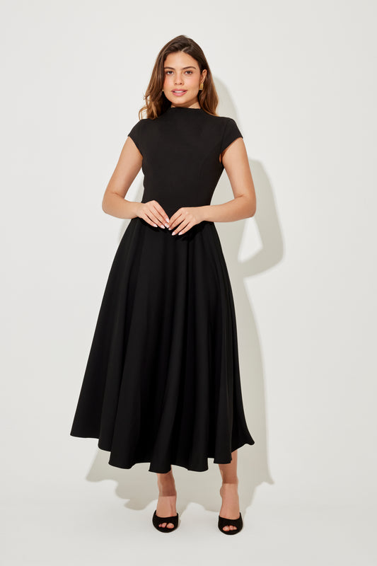 Cap Sleeve Midi Dress