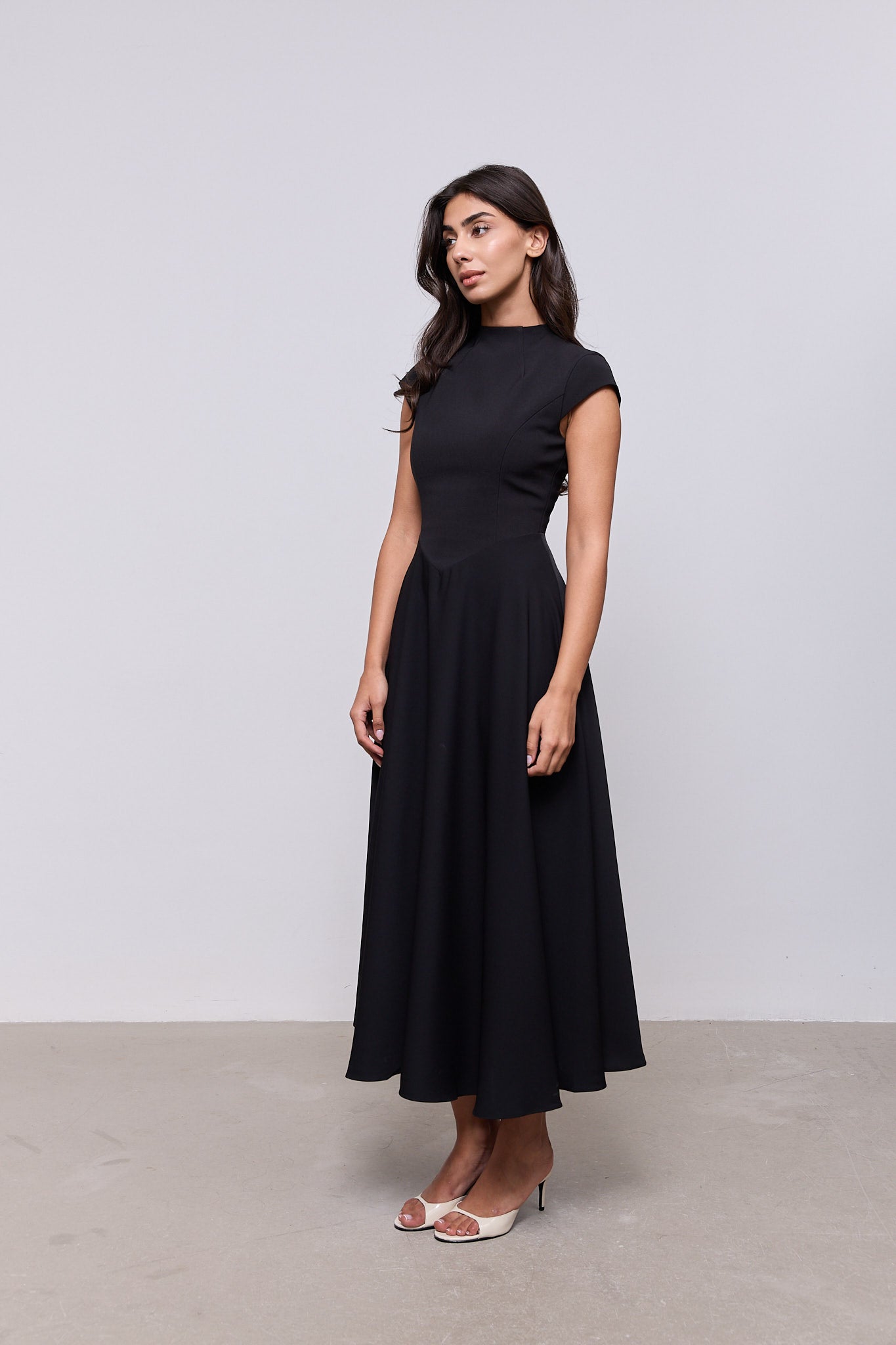 Cap Sleeve Midi Dress