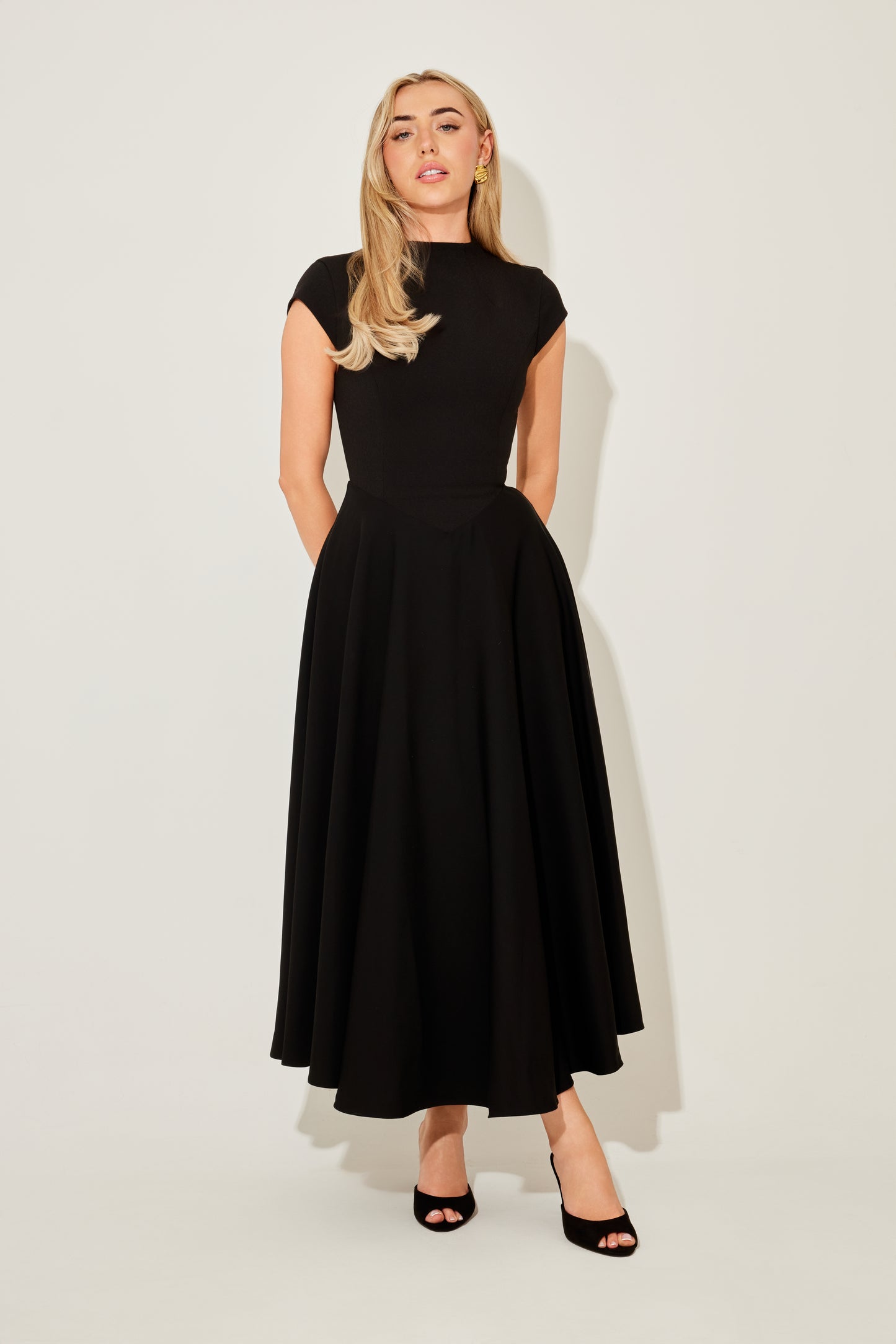 Cap Sleeve Midi Dress Odd Muse Cap Sleeve Midi Dress Odd Muse