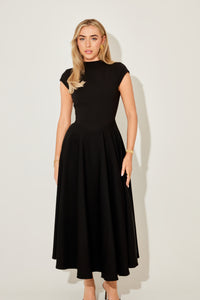 The Ultimate Muse High Waist Cap Sleeve Midi Dress