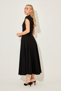 The Ultimate Muse High Waist Cap Sleeve Midi Dress