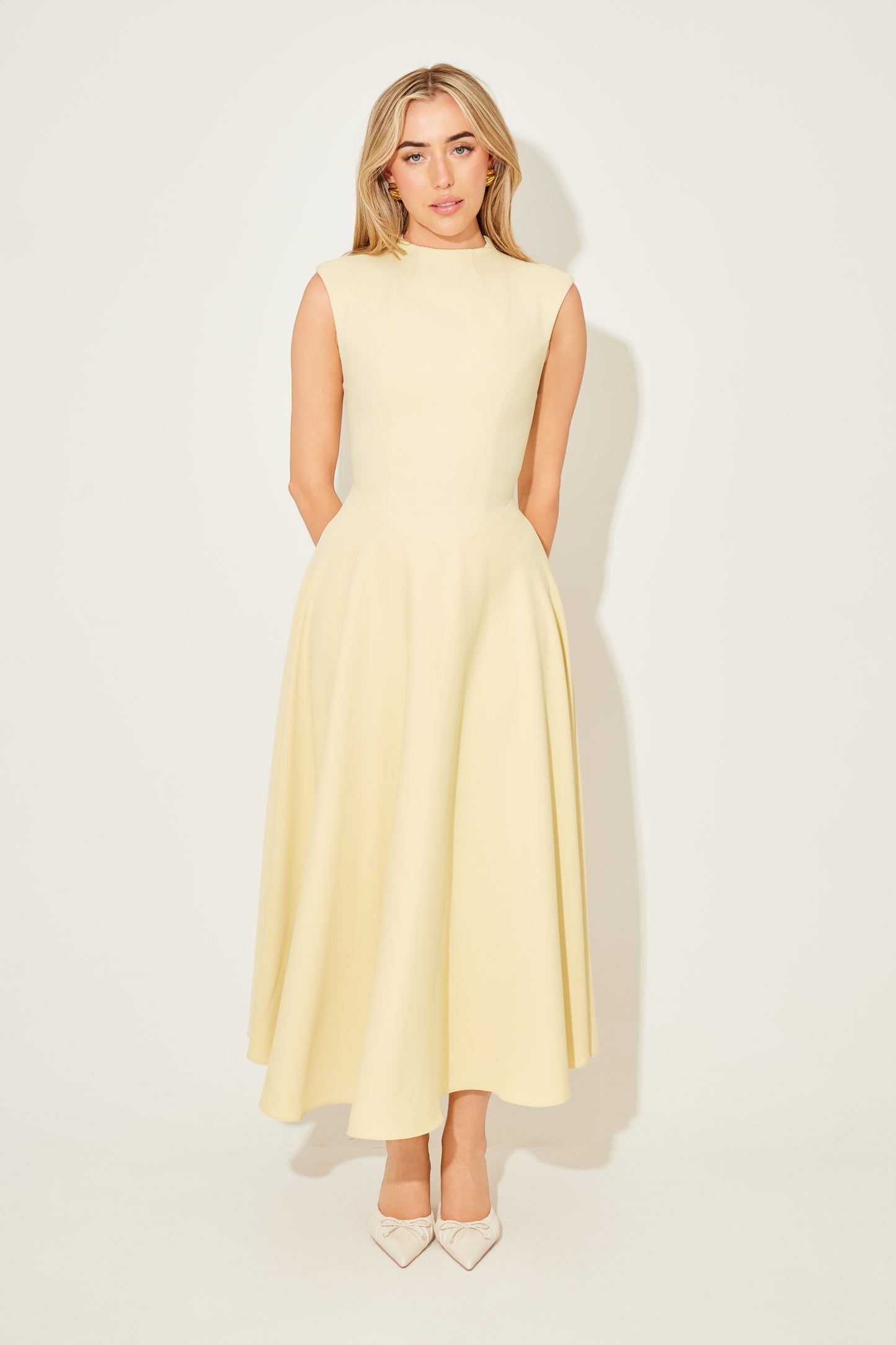 High Waist Midi Dress