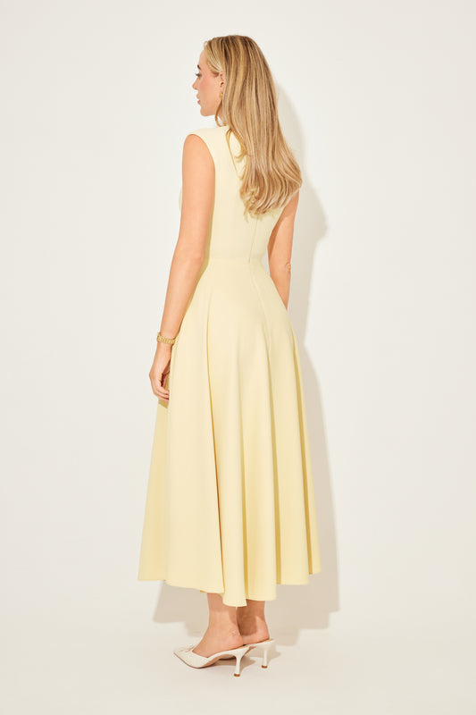 High Waist Midi Dress