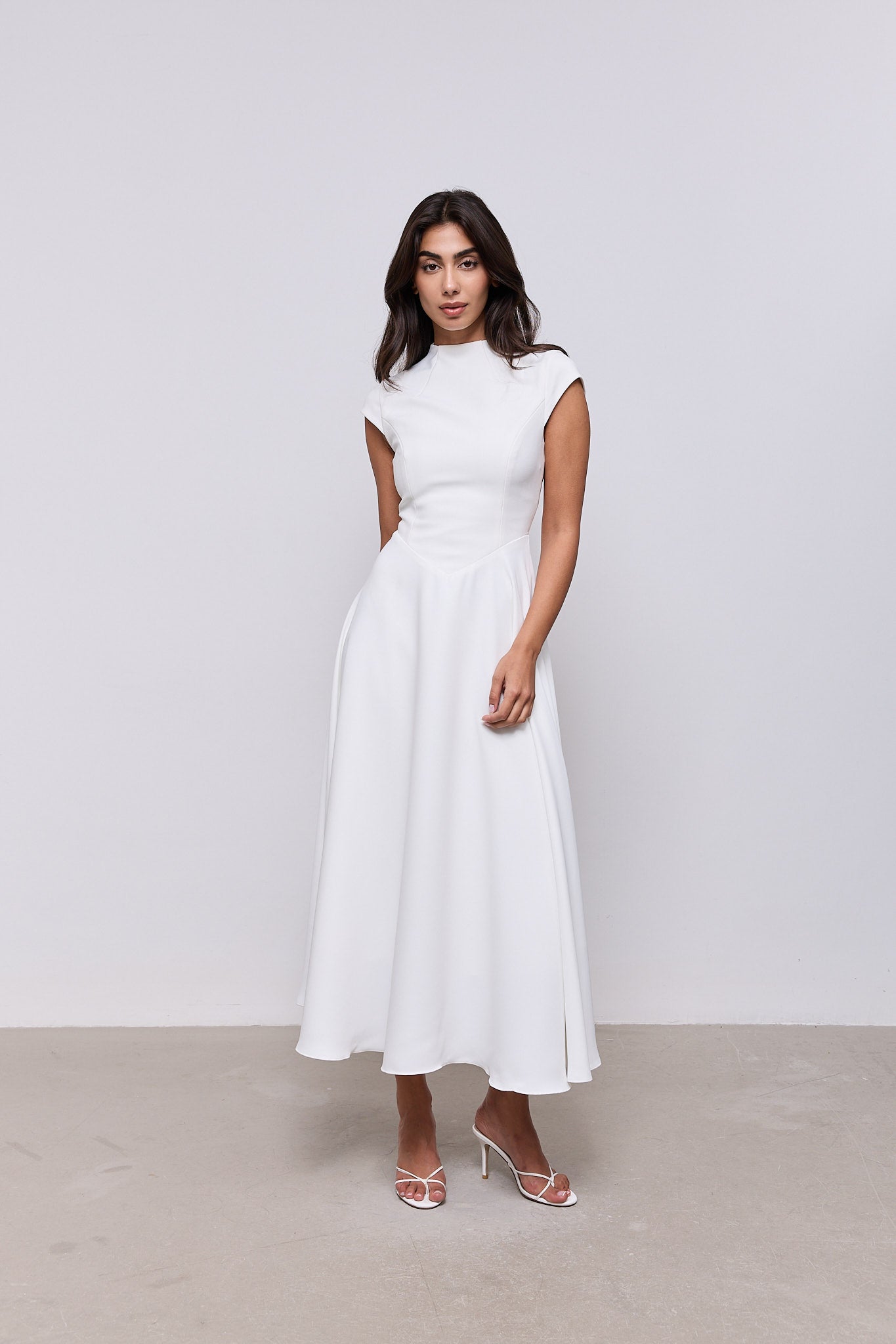 Cap Sleeve Midi Dress