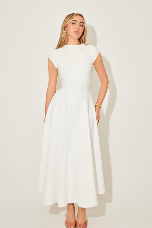 Cap Sleeve Midi Dress