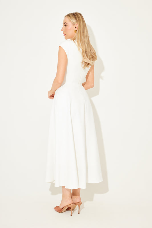 Cap Sleeve Midi Dress