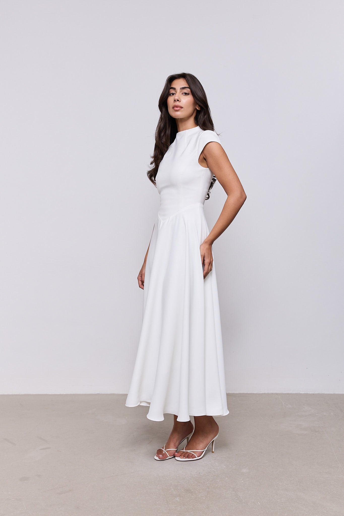 Cap Sleeve Midi Dress