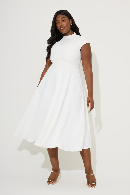Cap Sleeve Midi Dress