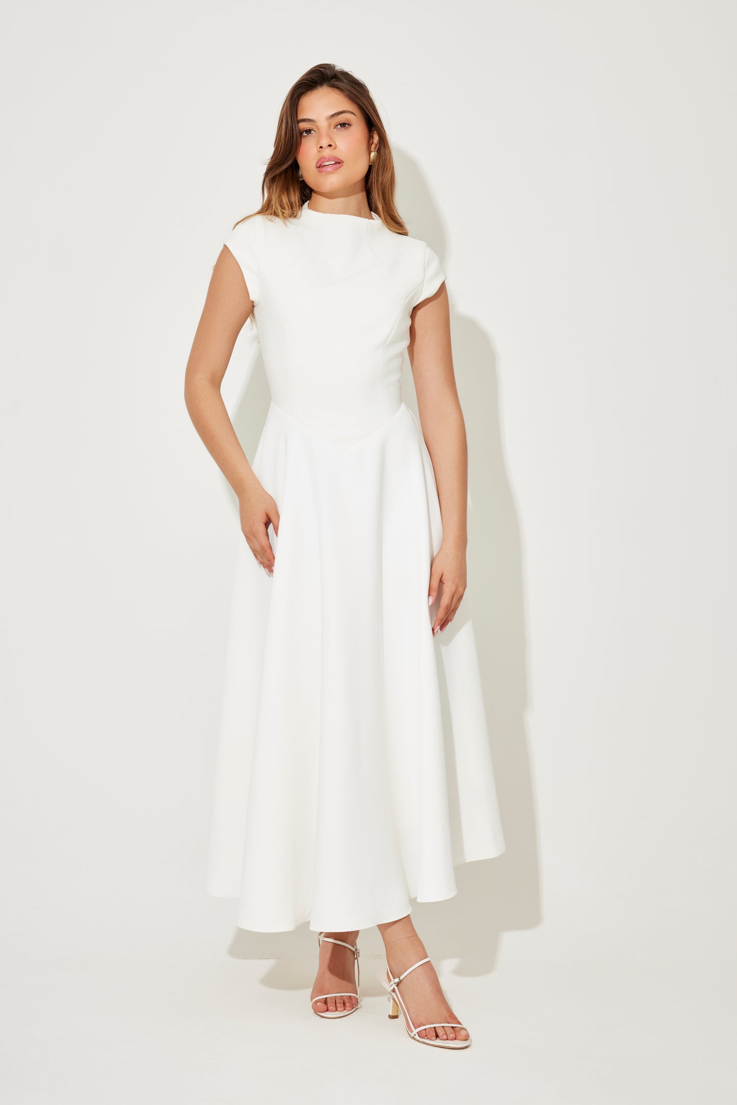 Cap Sleeve Midi Dress