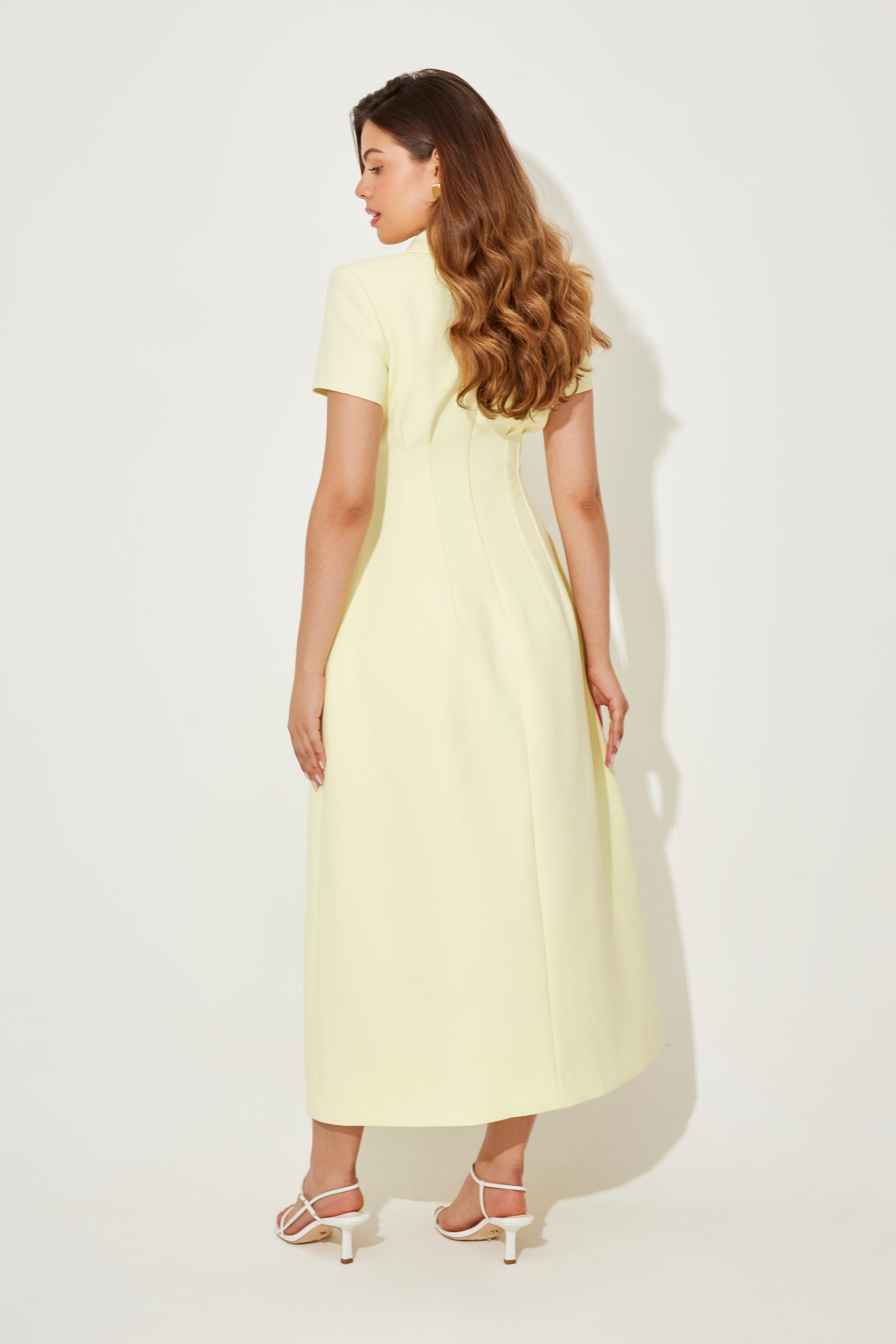 lime cream dress Blanca dress in lime cream