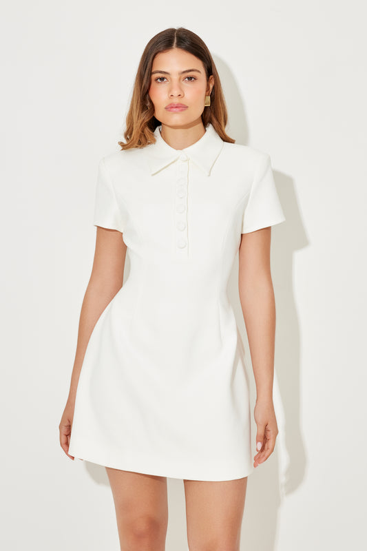 Collared Volume Mini Dress