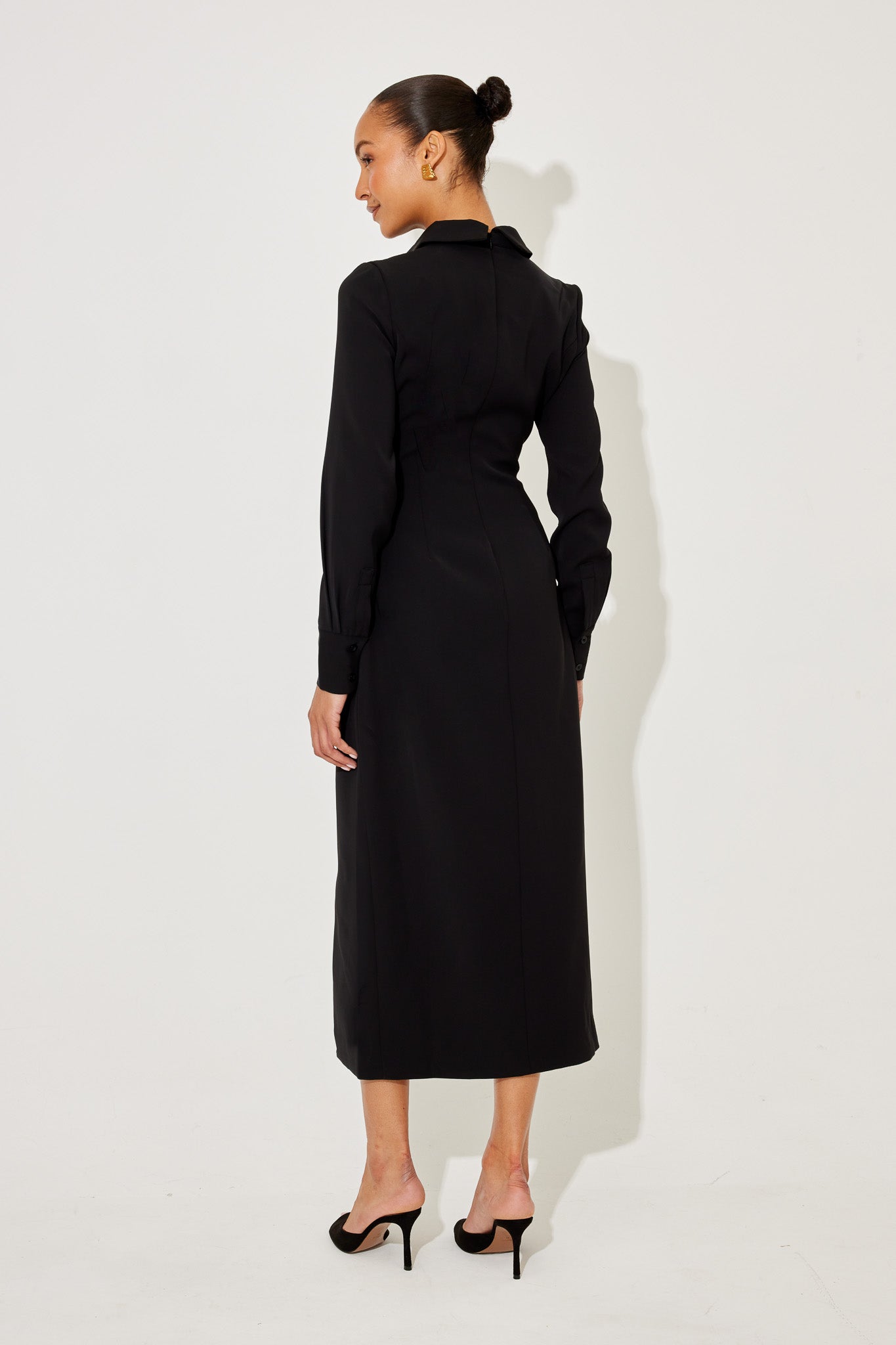 Long Sleeve Collar Maxi Dress Odd Muse Long Sleeve Collar Maxi Dress Odd Muse