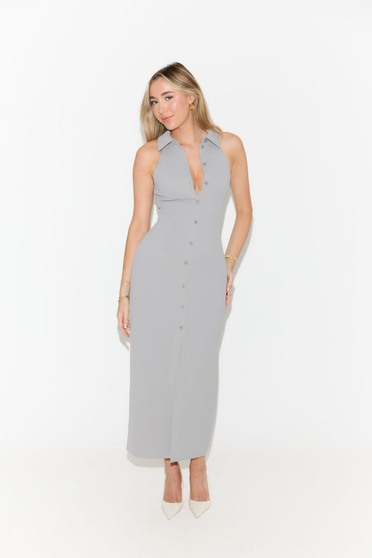 Collar Maxi Dress