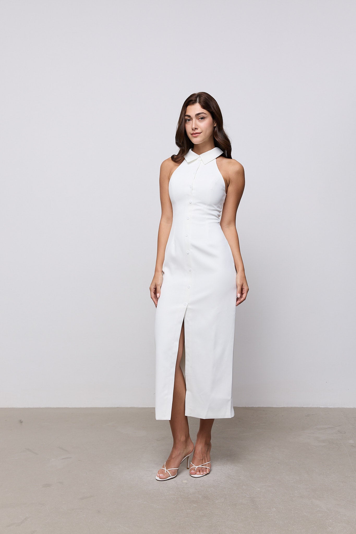 Collar Maxi Dress