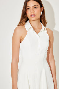 The Ultimate Muse Flowy Collar Mini Dress