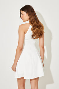 The Ultimate Muse Flowy Collar Mini Dress