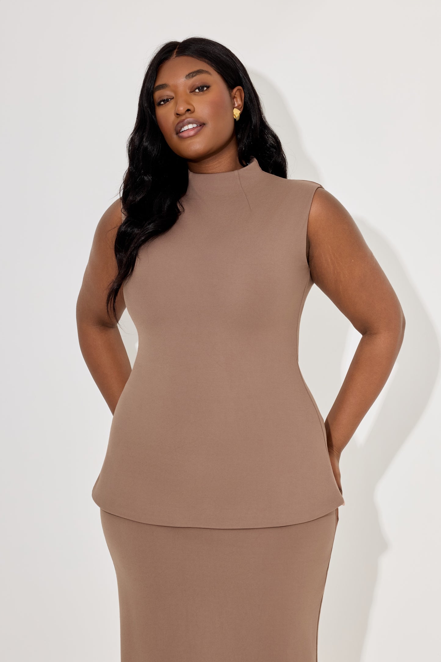 Compact Jersey Sleeveless Top