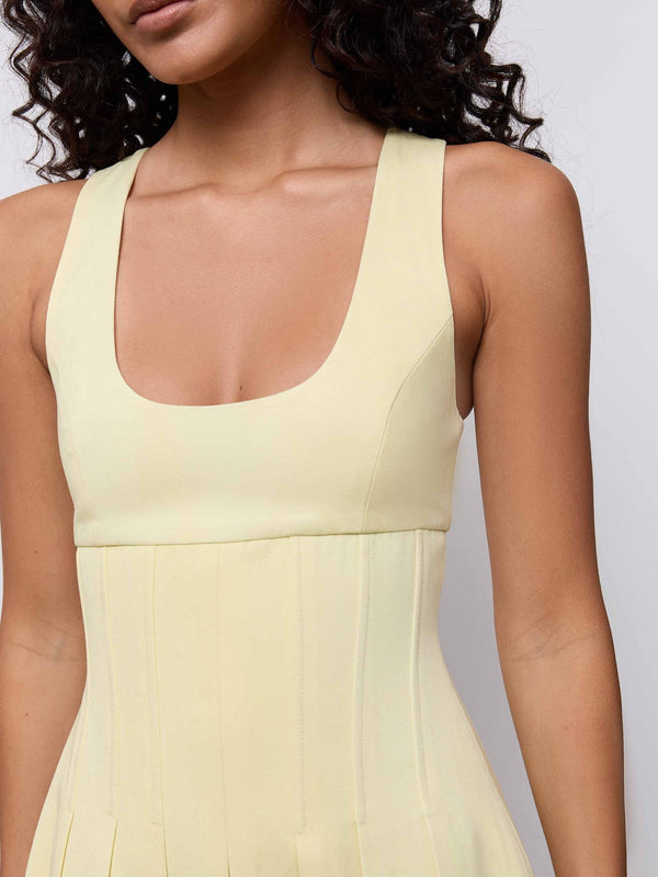 Cotton Mix Cinched Midi Dress