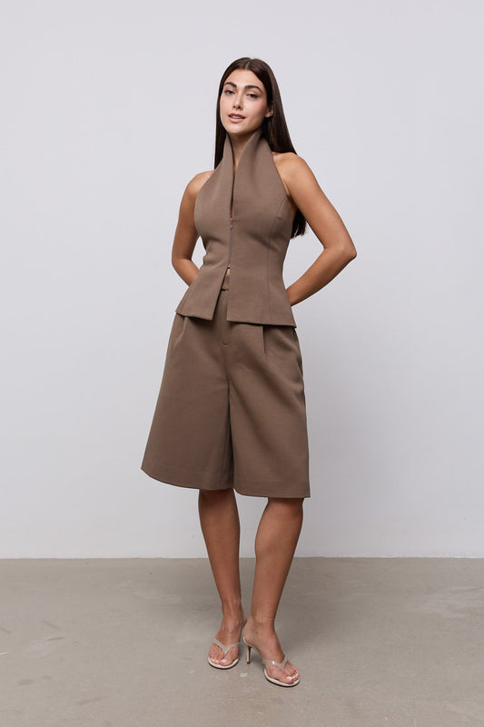 Cotton Mix Long Line Shorts