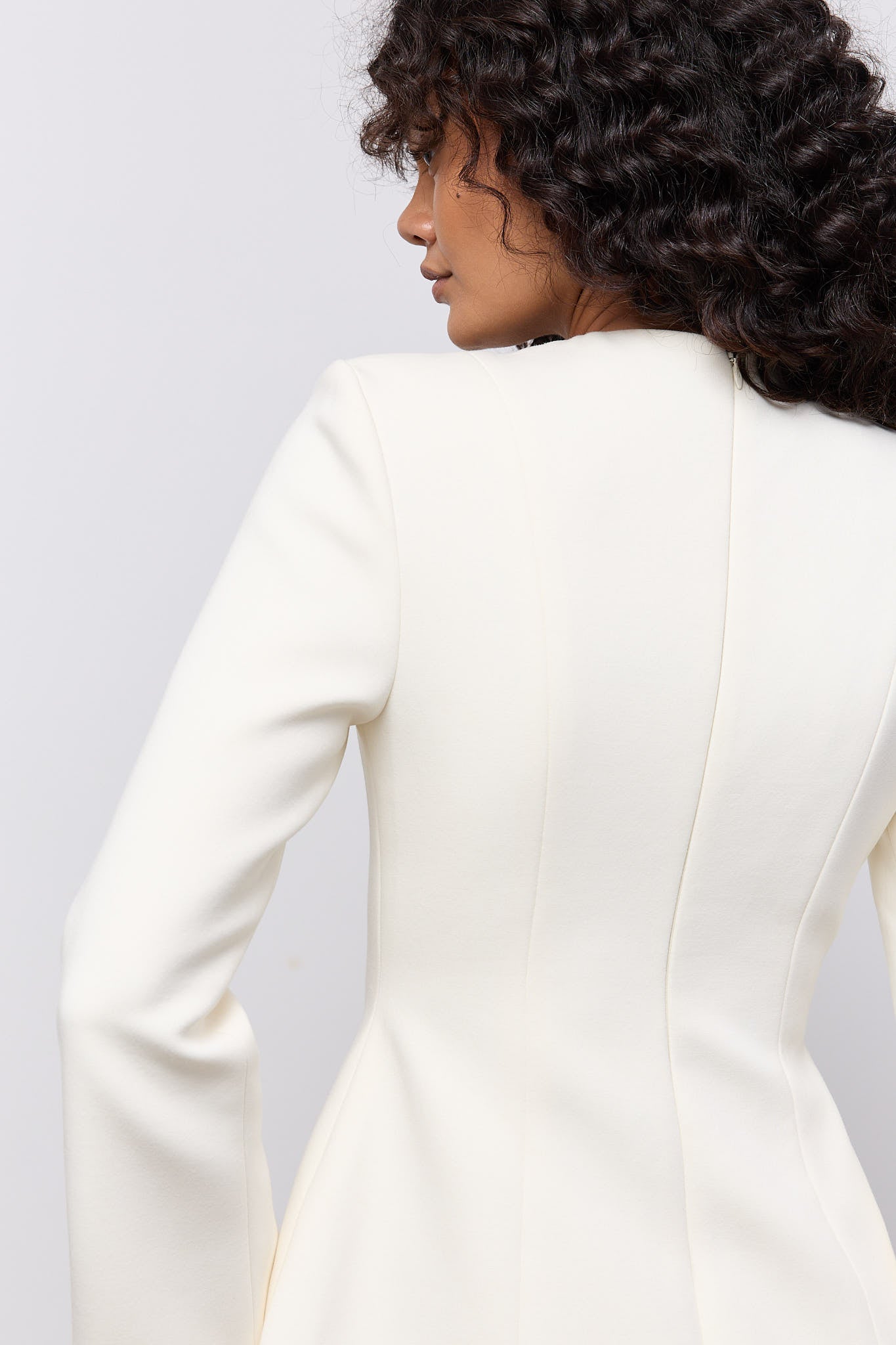 Cotton Mix Long Sleeve Mini Dress