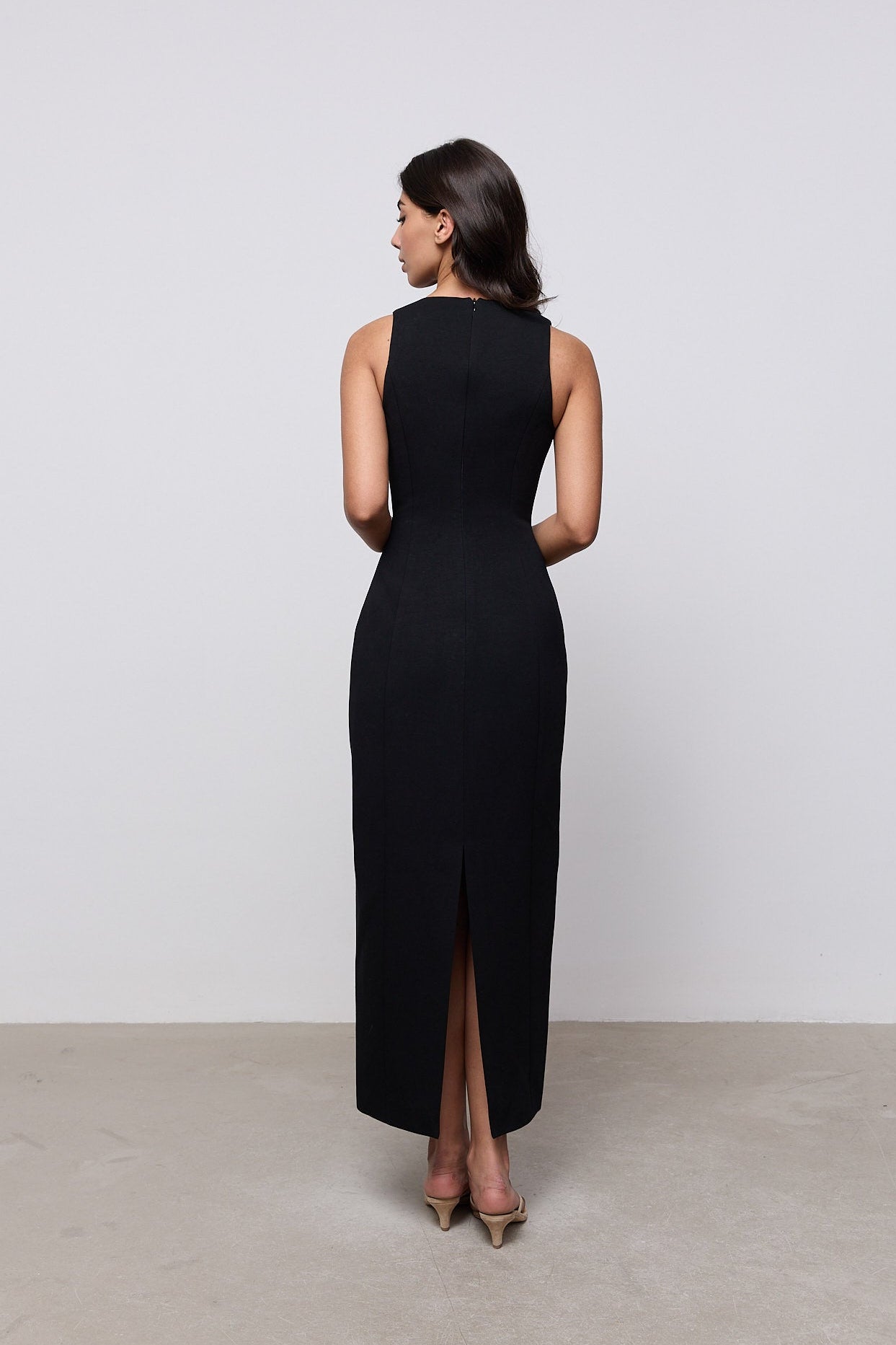 Cotton Mix Midi Dress