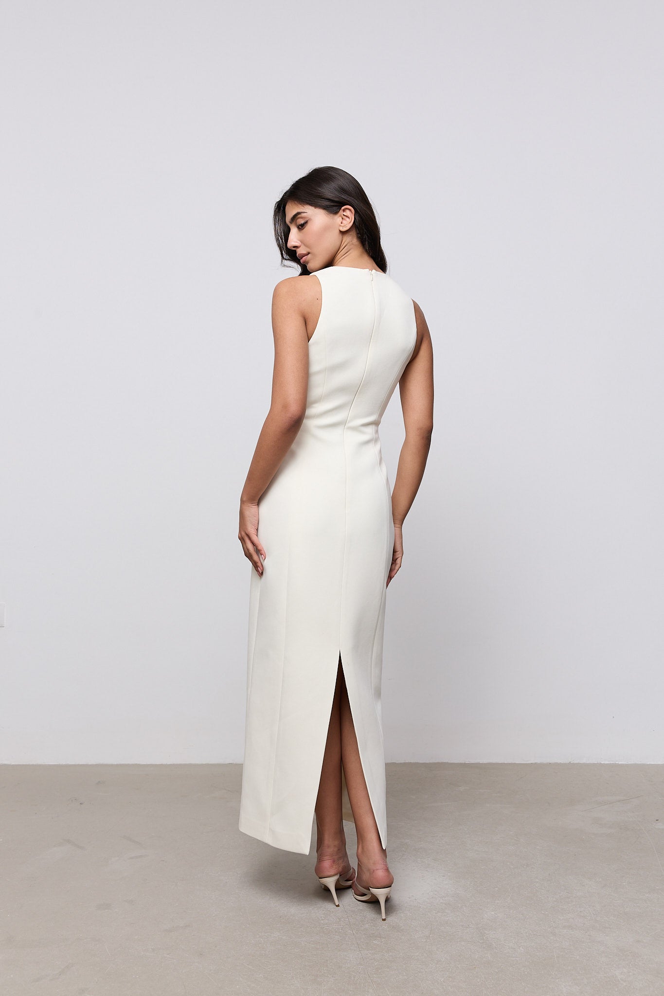 Cotton Mix Midi Dress