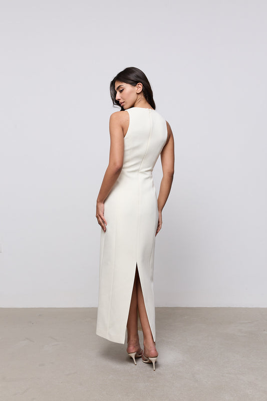 Cotton Mix Midi Dress